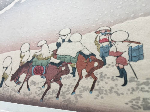 Hokusai, Mt. Fuji in a snowstorm, woodblock print