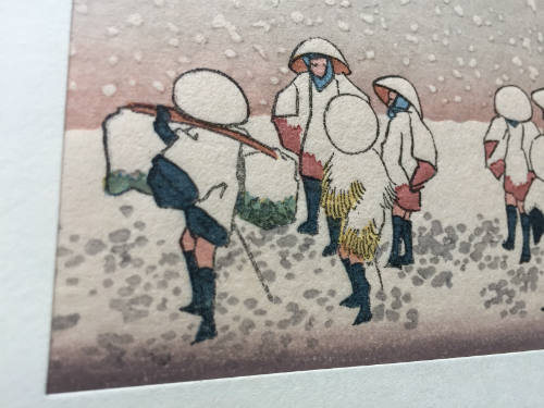 Hokusai, Mt. Fuji in a snowstorm, woodblock print