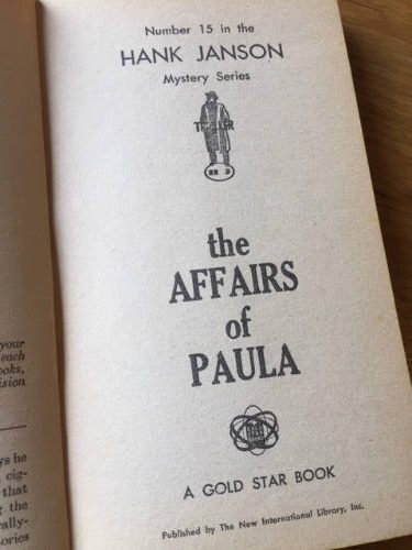 Hank Janson, The Affairs of Paula, vintage paperback