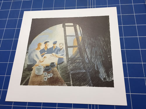 Eric Ravilious, Submarine, Ward Room 2, Lithograph