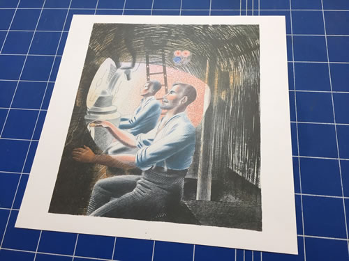 Eric Ravilious, submarine lithograph, Diving Controls 2
