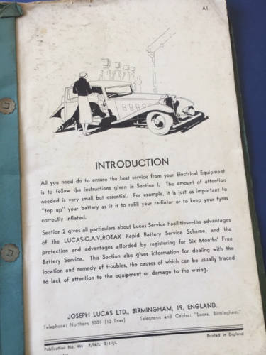 Electricalities for early cars