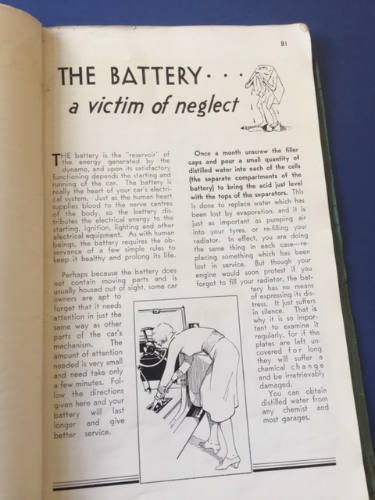 Electricalities for early cars