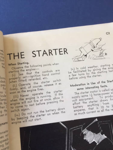 Electricalities for early cars